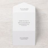 Saubere Schwarz-Weiß-QR-Code-Moderne Hochzeit All In One Einladung (Außenbereich)