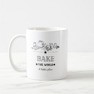 Saubere Schwarz-Weiß-Vintage-Back-Kaffeetasse Kaffeetasse