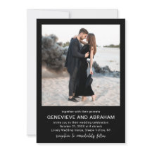 Saubere schwarze Foto-QR-Code-Moderne Hochzeit