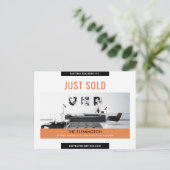 Saubere schwarze Orange Nur verkauft echte Anwesen Postkarte (Stehend Vorderseite)