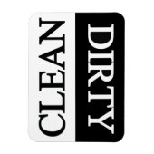 Saubere schwarze Spülmaschine Magnet (Vertikal)