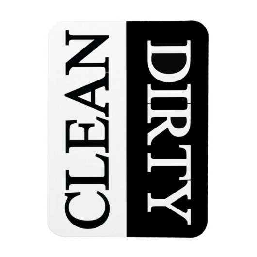 Saubere schwarze Spülmaschine Magnet (Vertikal)