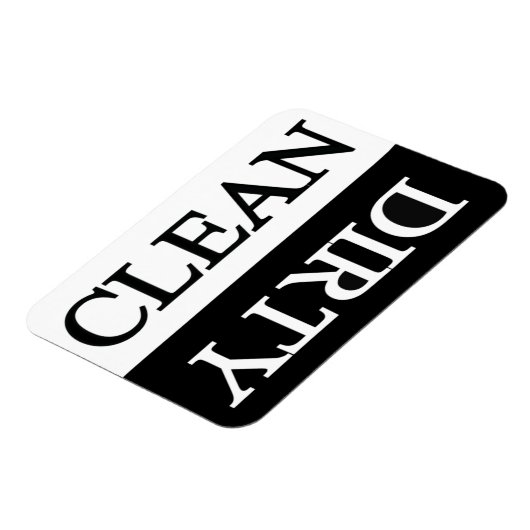 Saubere schwarze Spülmaschine Magnet (Linke Seite)