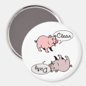 Saubere Schweine Magnet (Vorderseite/Rückseite)