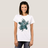 Saubere Silber ABSTRACT ART Abstrakte Gestaltung T-Shirt (Vorne ganz)
