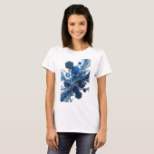 Saubere Silber ABSTRACT ART Gestaltung T-Shirt (Vorne ganz)
