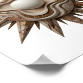 Saubere Silber ABSTRACT ART Kunstprint v2 Poster (Ecke)
