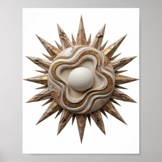 Saubere Silber ABSTRACT ART Kunstprint v2 Poster (Vorne)