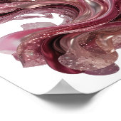 Saubere Silber ABSTRACT ART Mode Druck Poster (Ecke)