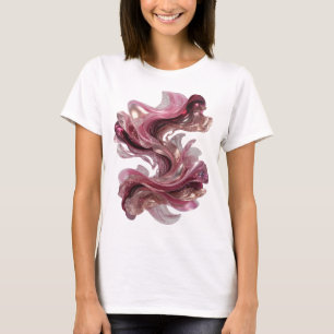 Saubere Silber ABSTRACT ART Mode Druck T-Shirt