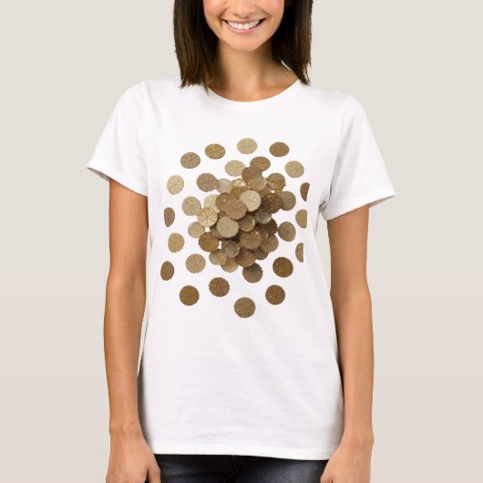 Saubere Silber-ABSTRACT-ART Statement Design T-Shirt (Vorderseite)