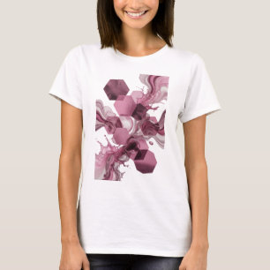 Saubere Silber ABSTRACT ART Tragbare Kunst T-Shirt
