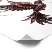 Saubere Silber-DREI ROSÉGOLD-VÖGEL Poster (Ecke)