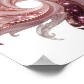 Saubere Silber-GLOWING STAR-Druck Poster (Ecke)