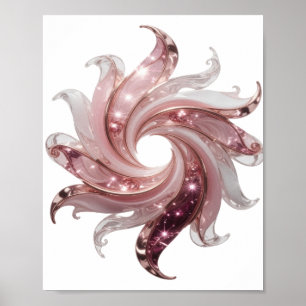 Saubere Silber-GLOWING STAR-Druck Poster