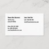 Saubere Spitzen u. Honigbiene Visitenkarte (Rückseite)