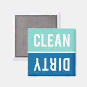 Saubere Spülmaschine Aqua und Cobalt Blue Geschirr Magnet (Vorderseite/Rückseite)