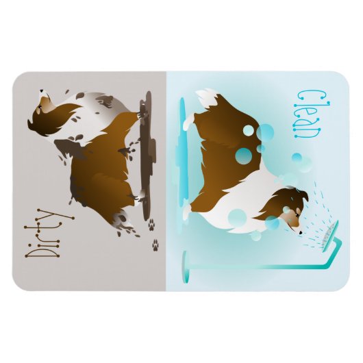 Saubere Spülmaschine Magnet (Horizontal)