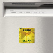 Saubere Spülmaschine Magnet Gelbe Iris Blume (In Situ (Geschirrspüler))