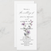 Saubere, stilvolle Blumenkarte (Vorne/Hinten)