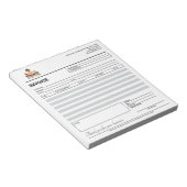 Saubere Tagesmutter-Rechnung / Quittung Notizblock (angewinkelt)