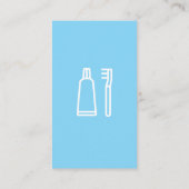 Saubere Toilette und Zahnbürste Visitenkarte (Rückseite)