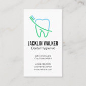 Saubere Toilette und Zahnbürste Visitenkarte (Vorderseite)