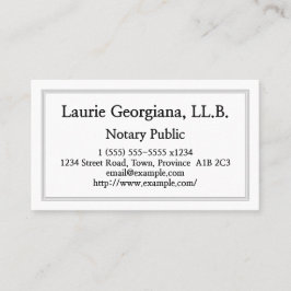 Saubere u. kundengerechte Notars-Visitenkarte Visitenkarte