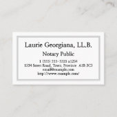 Saubere u. kundengerechte Notars-Visitenkarte Visitenkarte (Vorderseite)