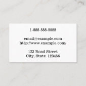 Saubere und Berufliche Visitenkarte (Rückseite)