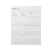 Saubere und einfache, detaillierte Rezeptorseiten Notizblock (Rotiert)