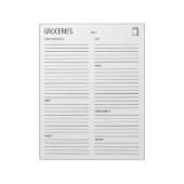 Saubere und einfache Lebensmittelliste Notizblock (Rotiert)