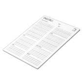 Saubere und einfache Lebensmittelliste Notizblock (angewinkelt)