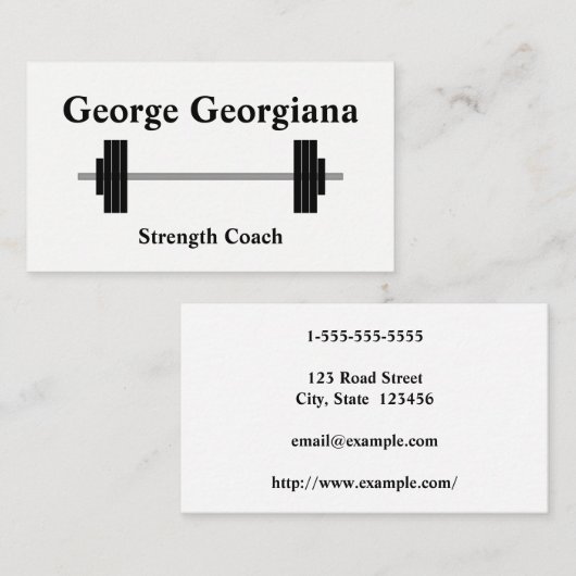 Saubere und einfache Trainingskarte Visitenkarte (Vorne/Hinten)