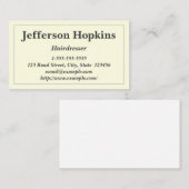 Saubere und einfache Visitenkarte für Friseure (Vorne/Hinten)