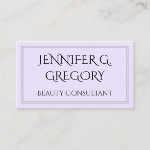 Saubere und elegante Beauty Consultant-Visitenkart Visitenkarte
