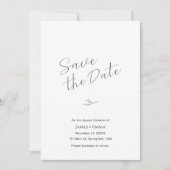 Saubere und elegante Hochzeitskarte Save the Date (Vorderseite)