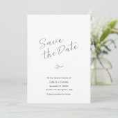 Saubere und elegante Hochzeitskarte Save the Date (Stehend Vorderseite)