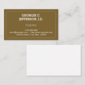 Saubere und elegante Solicitor Business Card Visitenkarte (Vorne/Hinten)