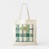 Saubere und frische Blumenbouquet und Kariert Tragetasche (Rückseite)