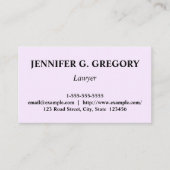 Saubere und individuell anpassbare Anwaltskarte Visitenkarte (Vorderseite)