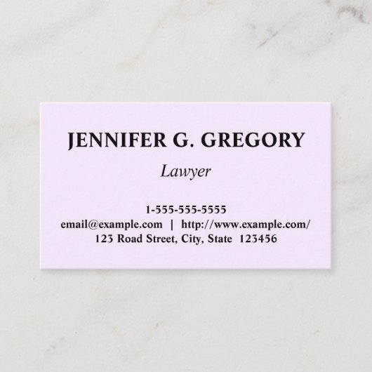 Saubere und individuell anpassbare Anwaltskarte Visitenkarte (Vorderseite)