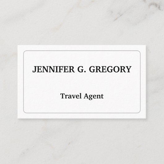 Saubere und individuell anpassbare Travel Agent Bu Visitenkarte (Vorderseite)