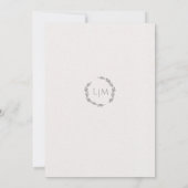 Saubere und minimale mit einfachen botanischen Lin Einladung (Rückseite)