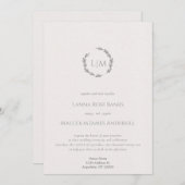 Saubere und minimale mit einfachen botanischen Lin Einladung (Vorne/Hinten)