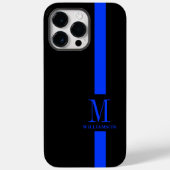 Saubere und minimale Monogramm | Thin Blue Line | Case-Mate iPhone Hülle (Rückseite)