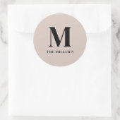 Saubere und moderne Anfangskleber Runder Aufkleber (Tasche)