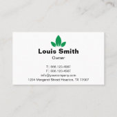 Saubere und moderne Wäscheservice - individuell an Visitenkarte (Rückseite)