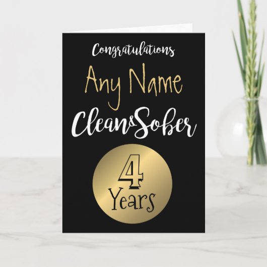 Saubere und nüchterne Erholung 12-Stufen-Geburtsta Karte (Vorderseite)