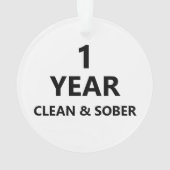 Saubere und nüchterne Erholung Weihnachten Ornament (Rückseite)